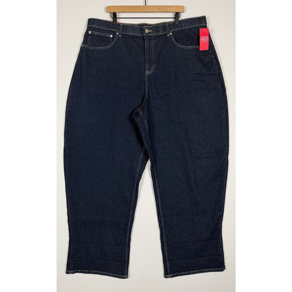 Spanx Cuffed Horseshoe Jeans in Marina Blue 3X High Rise Casual Wardrobe Basics - Picture 5 of 14